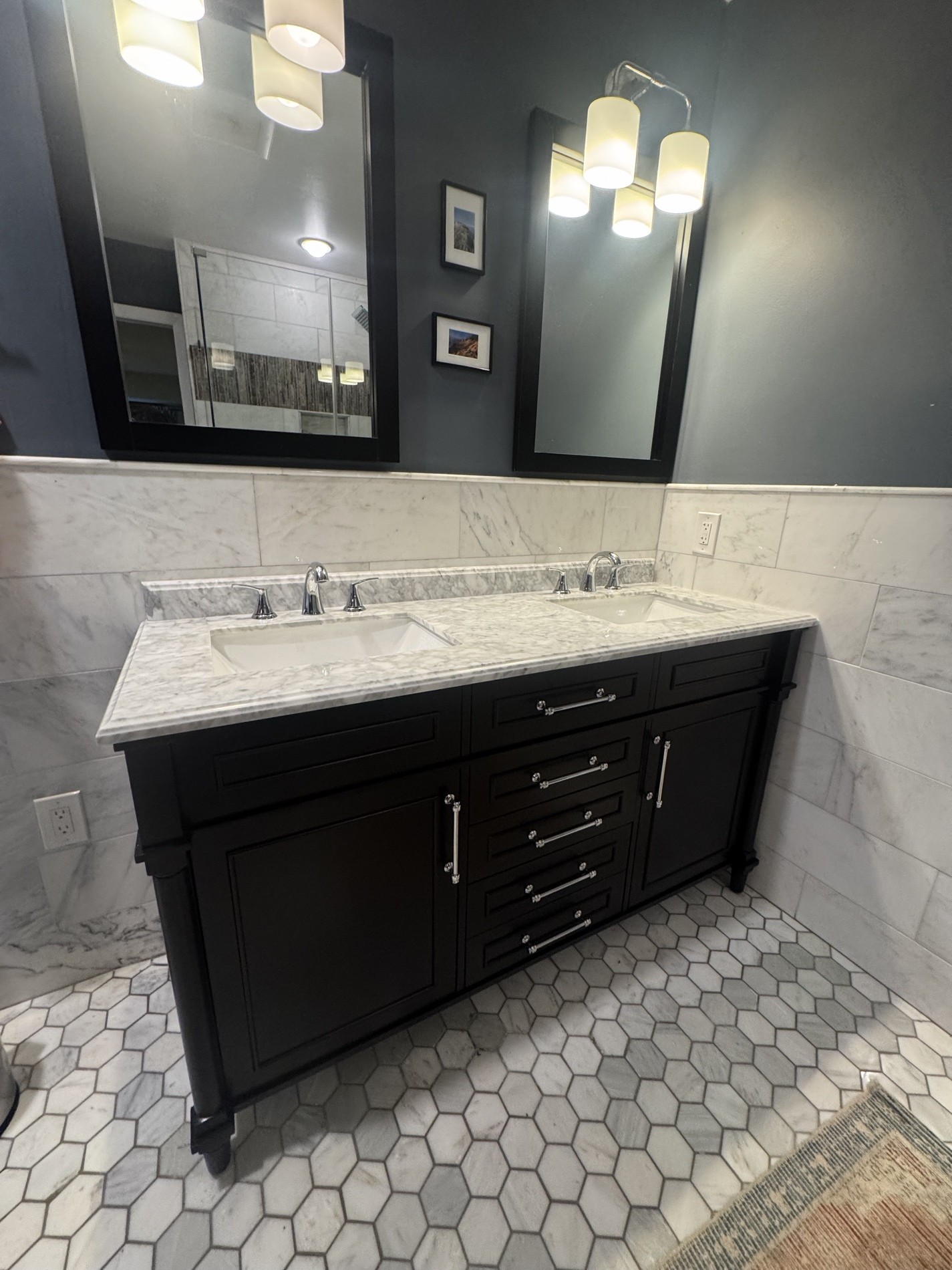 Marble & Black Vanity